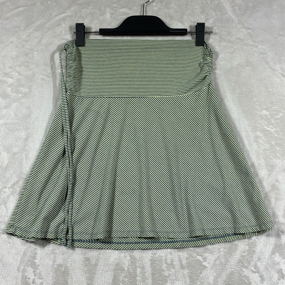 Patagonia Lithia Skirt Women's M Green Stripe Organic Cotton Convertible to Top